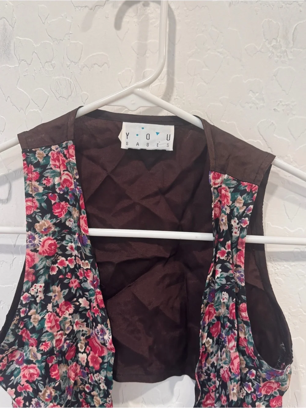 Vintage Floral Fringed Vest Girls Western Rodeo Cowgirl Maximalist Costume